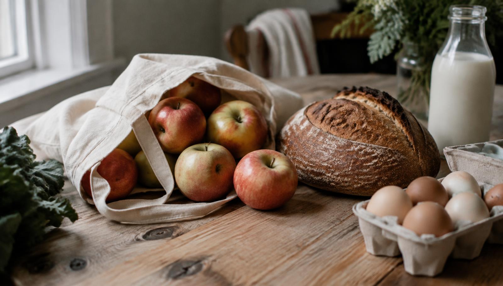 Fresh Canadian groceries ready for a weekly shop